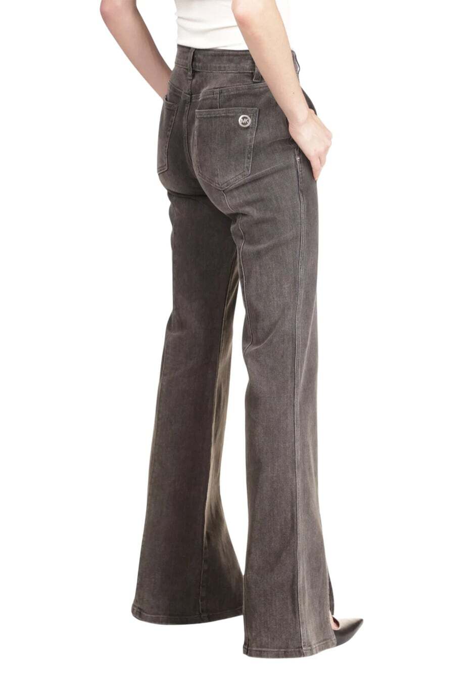 NEW! MICHAEL Michael Kors Women's 14 Slit Flared-Leg Jeans NWT $155 - Picture 3 of 3